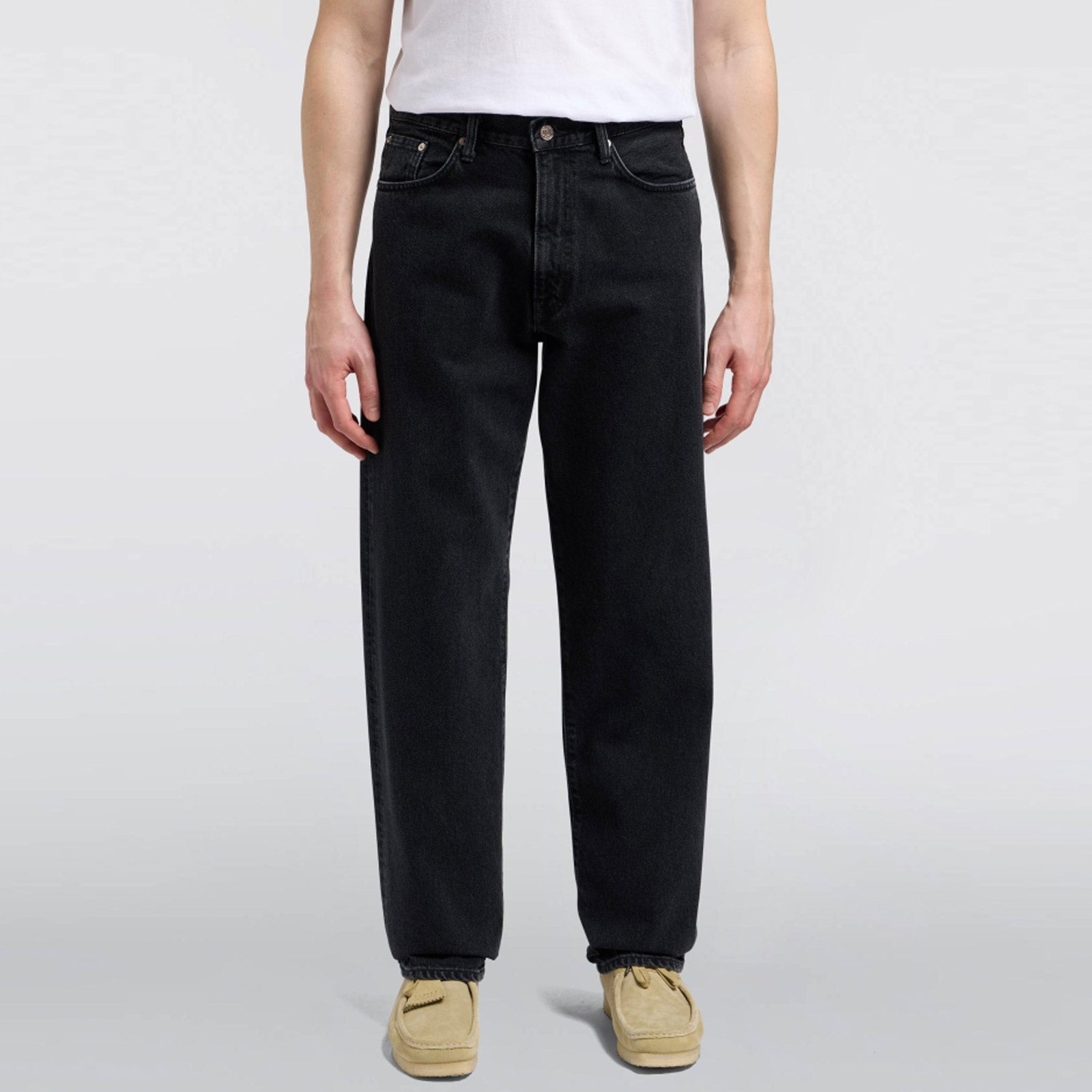 Loose Fit Kaihara Right Hand Black Denim 13oz black dark used Edwin Jeans