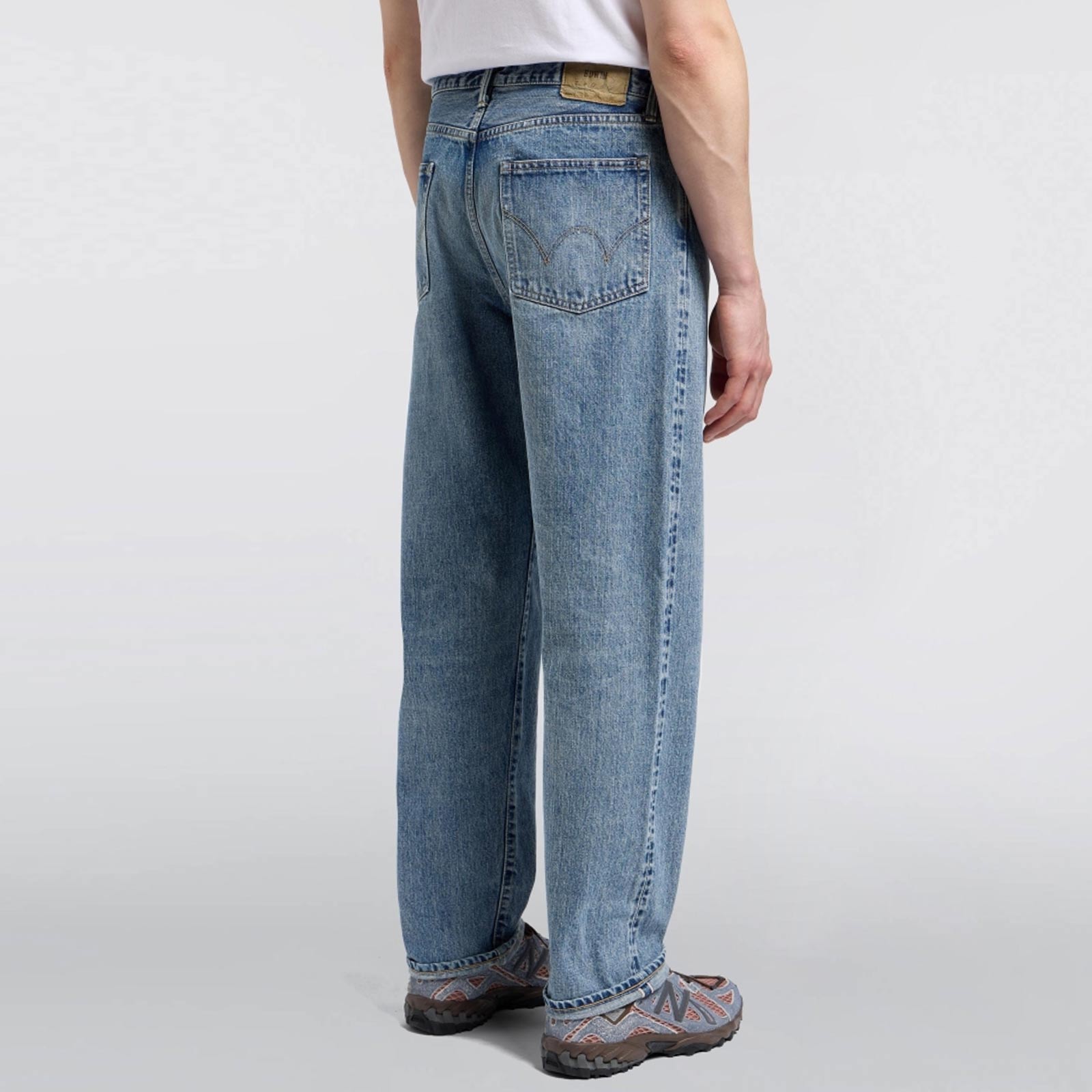 Loose Fit Kurabo Recycle Red Selvage Denim blue light used