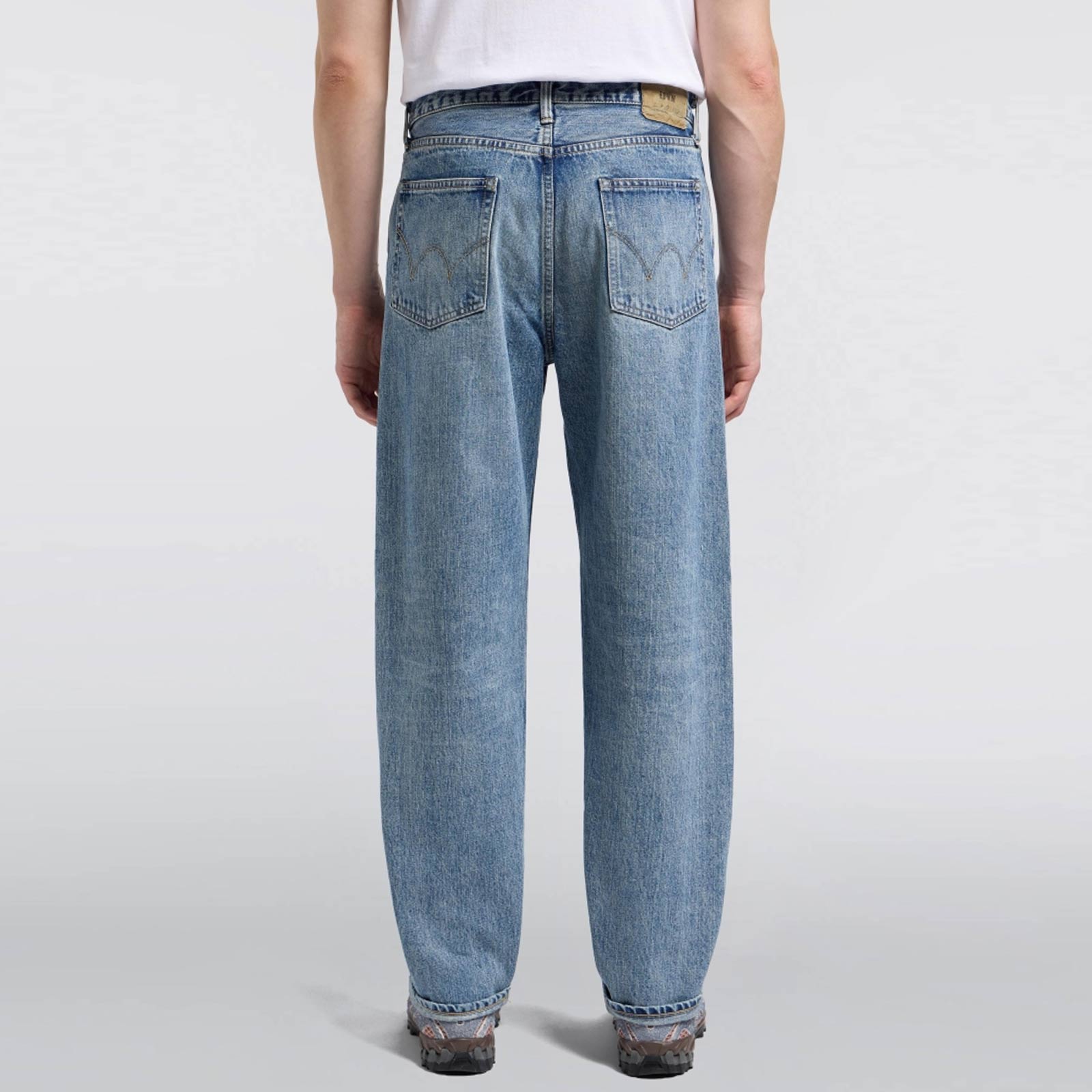 Loose Fit Kurabo Recycle Red Selvage Denim blue light used