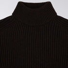 Roni High Collar Jumper dark brown (garment wash)