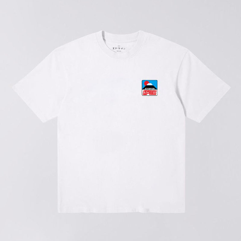 Sunset on Fuji San T-Shirt white Edwin Jeans