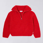 W´ Neva Half Zip Sweater fiery red garment washed Edwin Jeans