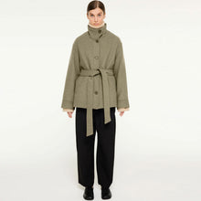 Alendra Wool Coat green melange