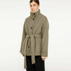 Alendra Wool Coat green melange