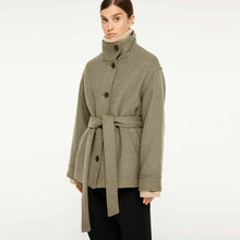 Alendra Wool Coat green melange