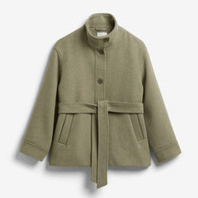 Alendra Wool Coat green melange