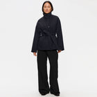 Alendra Wool Coat grey check