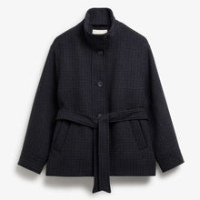 Alendra Wool Coat grey check