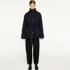 Alendra Wool Coat navy melange Elvine