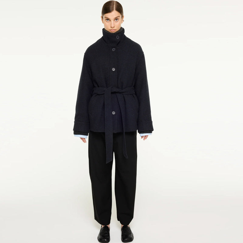 Alendra Wool Coat navy melange Elvine