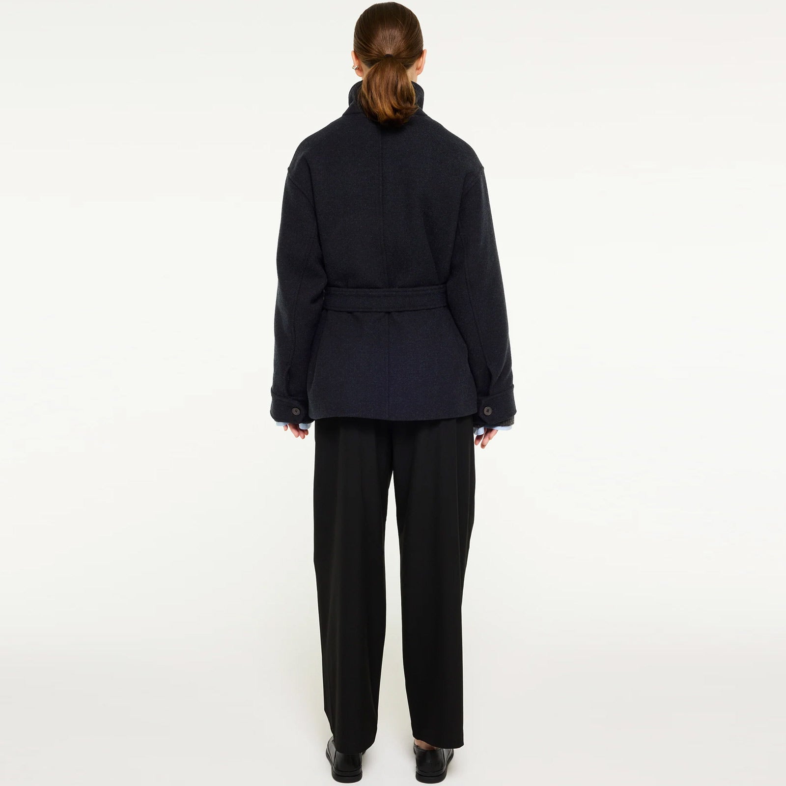 Alendra Wool Coat navy melange Elvine