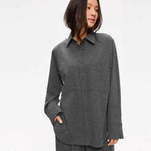 Ambel Herringbone Blouse mid grey mel