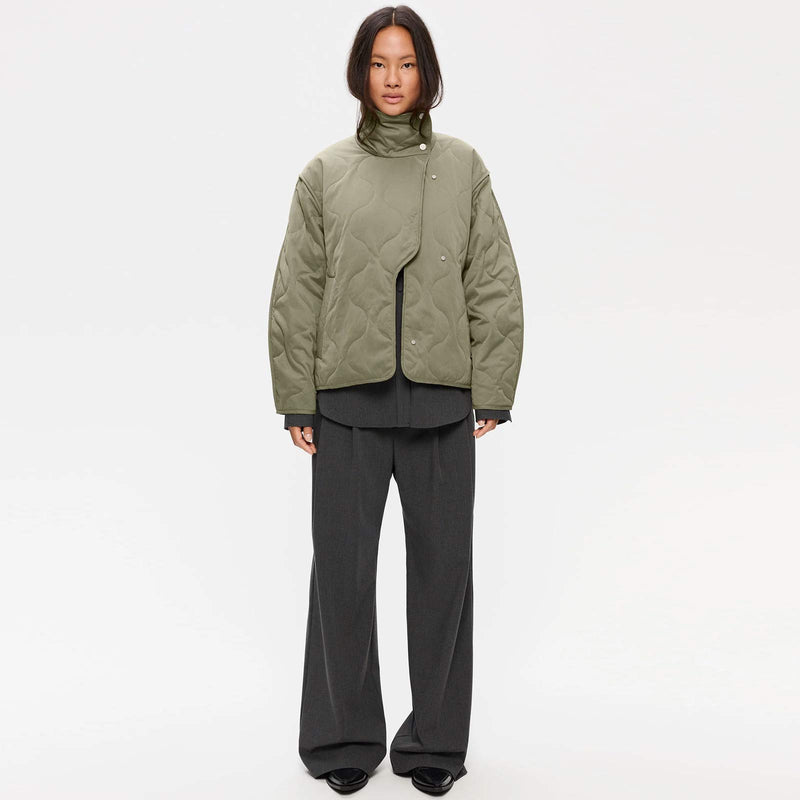 Caisa BrushLoom Jacket silver green