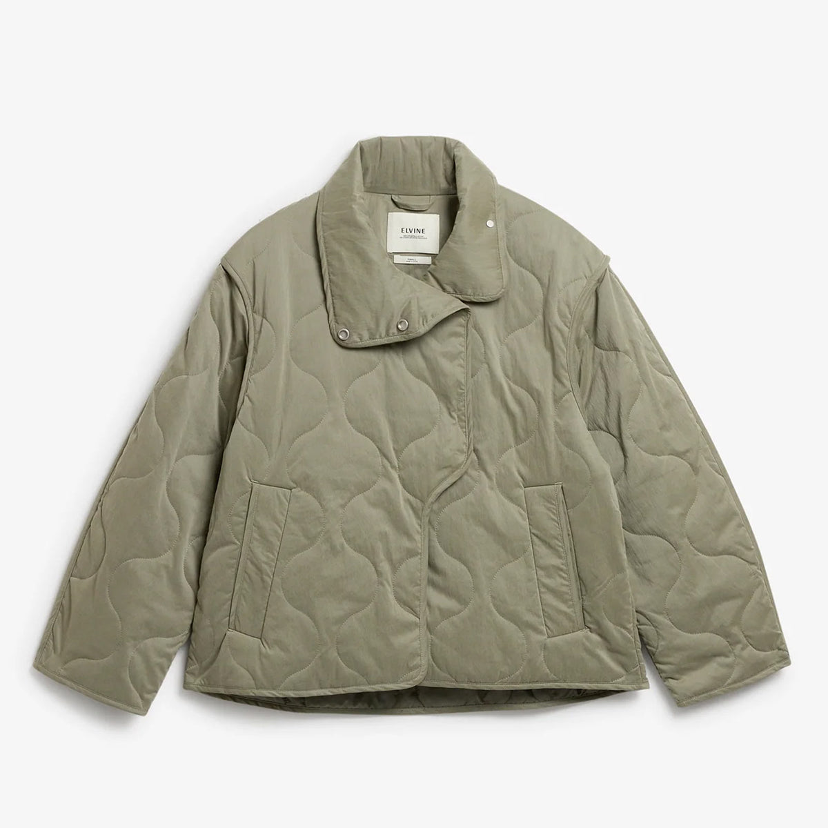 Caisa BrushLoom Jacket silver green