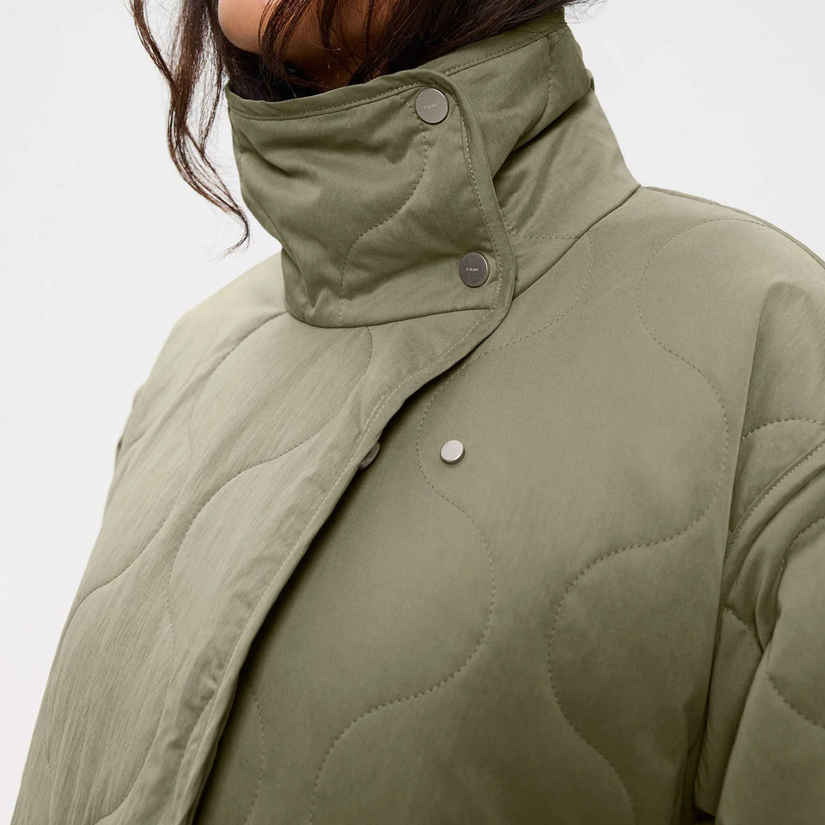 Caisa BrushLoom Jacket silver green