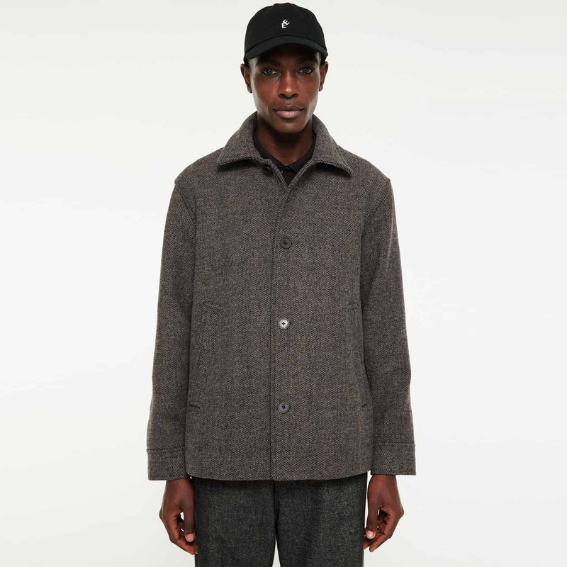 Ciaran Car Coat salt & pepper Elvine
