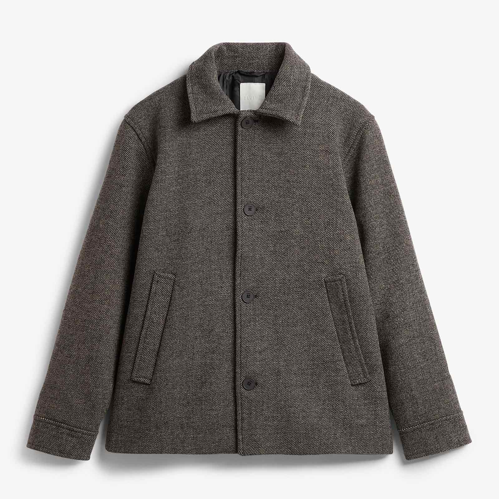 Ciaran Car Coat salt & pepper Elvine