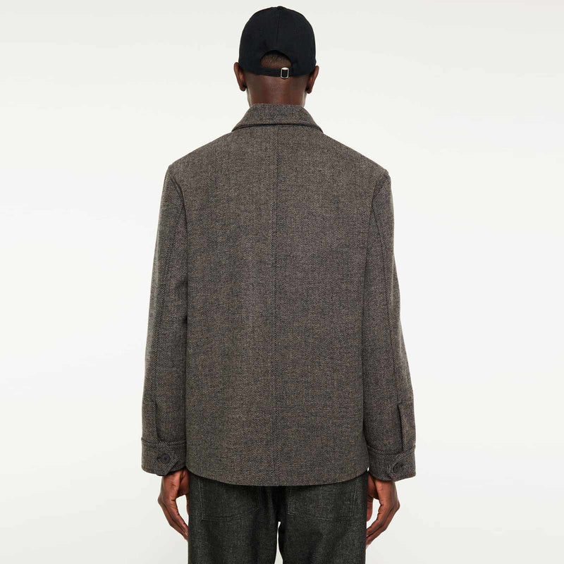 Ciaran Car Coat salt & pepper Elvine
