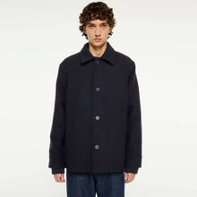 Ciaran Wool Coat navy melange