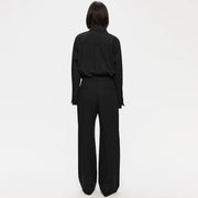 Dilay Herringbone Trousers black