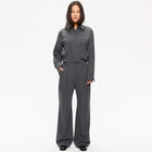Dilay Herringbone Trousers mid grey mel