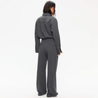 Dilay Herringbone Trousers mid grey mel