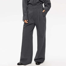 Dilay Herringbone Trousers mid grey mel