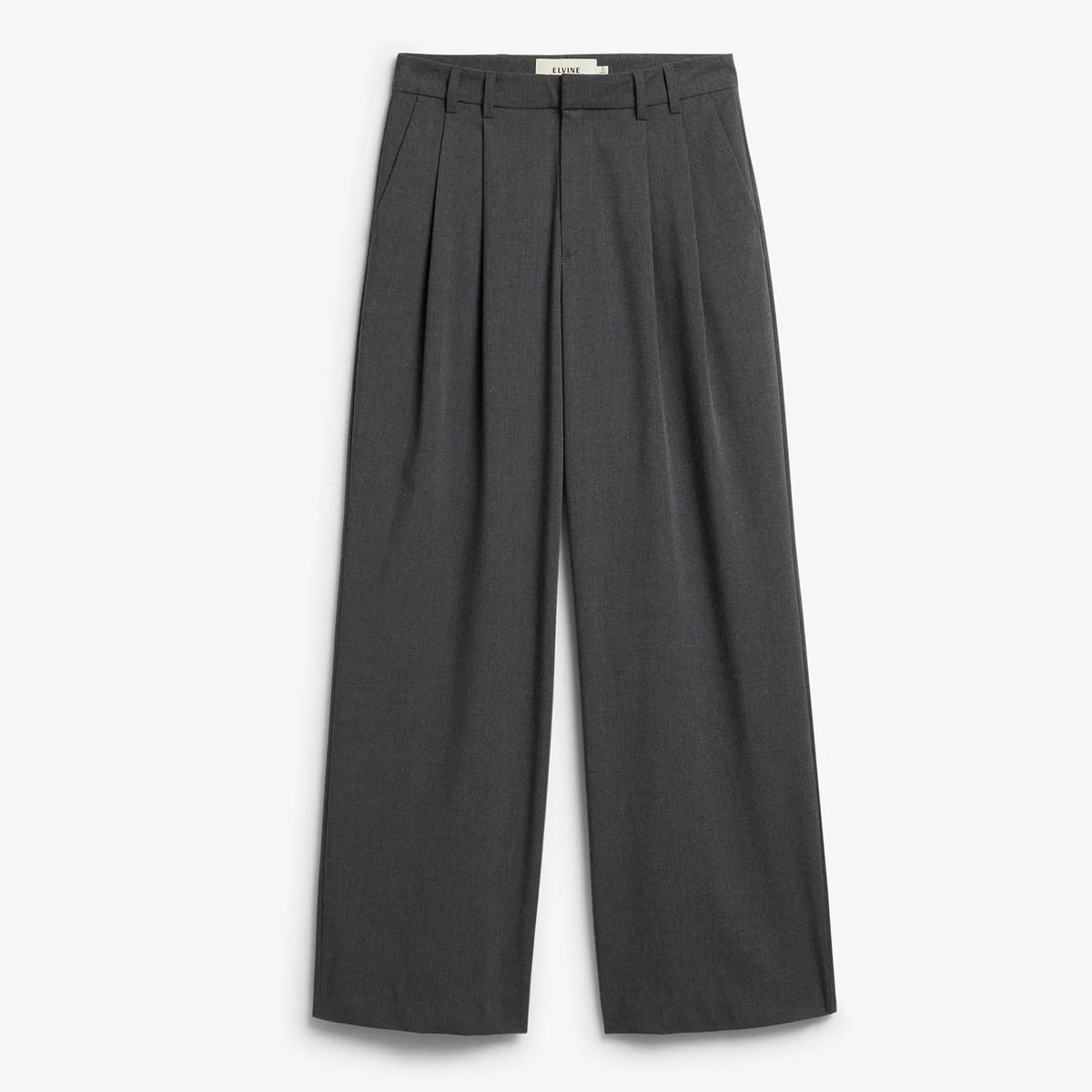 Dilay Herringbone Trousers mid grey mel