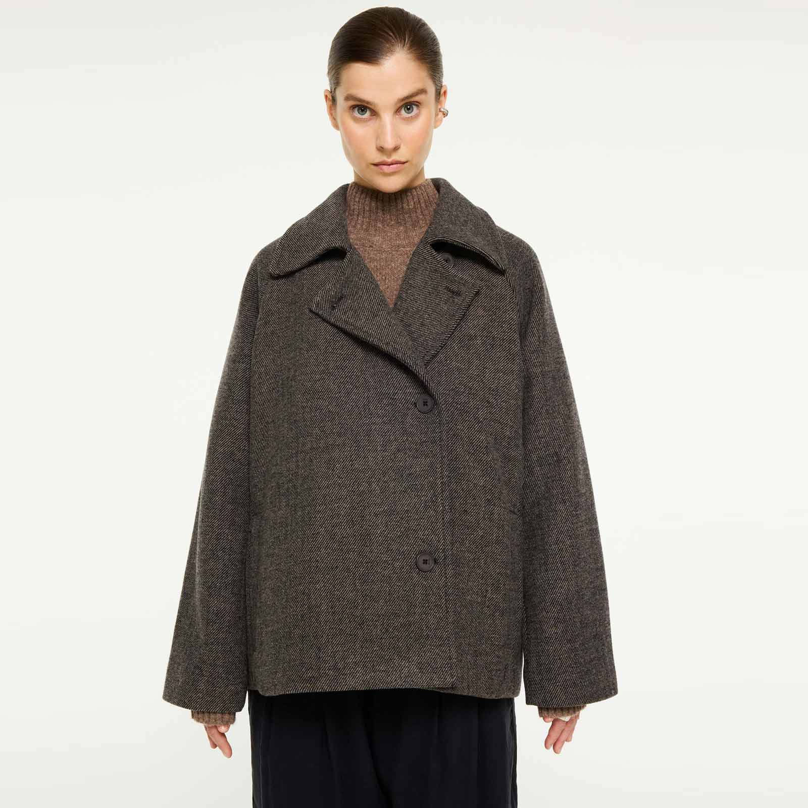 Erijana Wool Coat salt & pepper Elvine