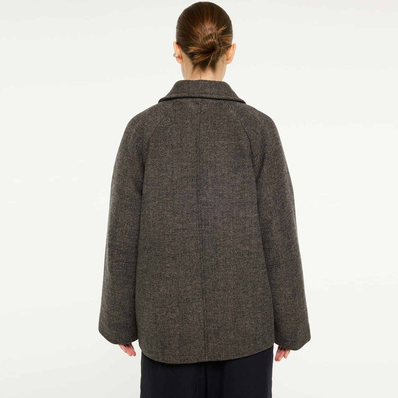 Erijana Wool Coat salt & pepper Elvine