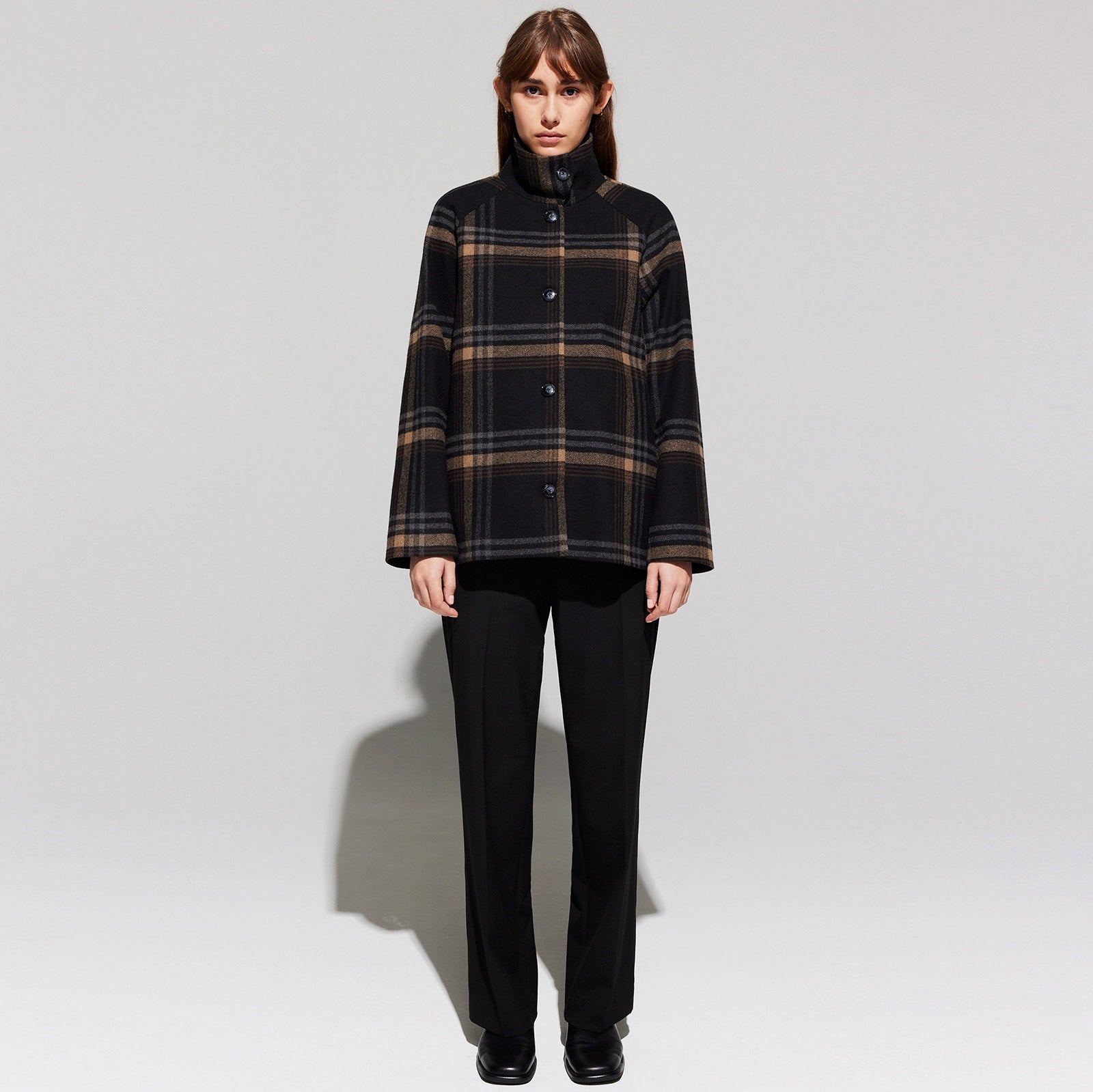 Melvina Wool Jacket 310 brown check