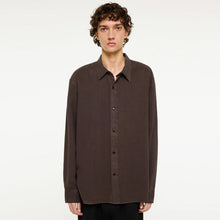 Ossian Tencel Shirt dark coffee Elvine