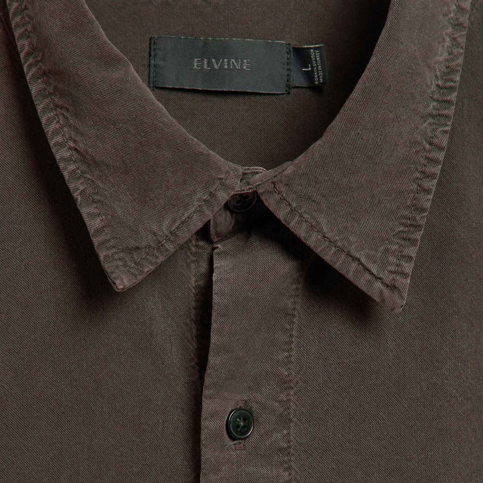 Ossian Tencel Shirt dark coffee Elvine