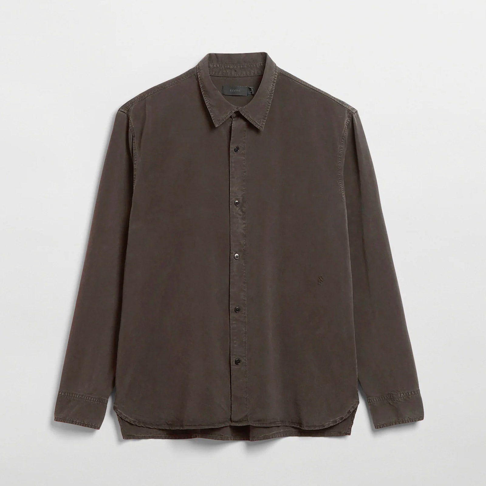 Ossian Tencel Shirt dark coffee Elvine