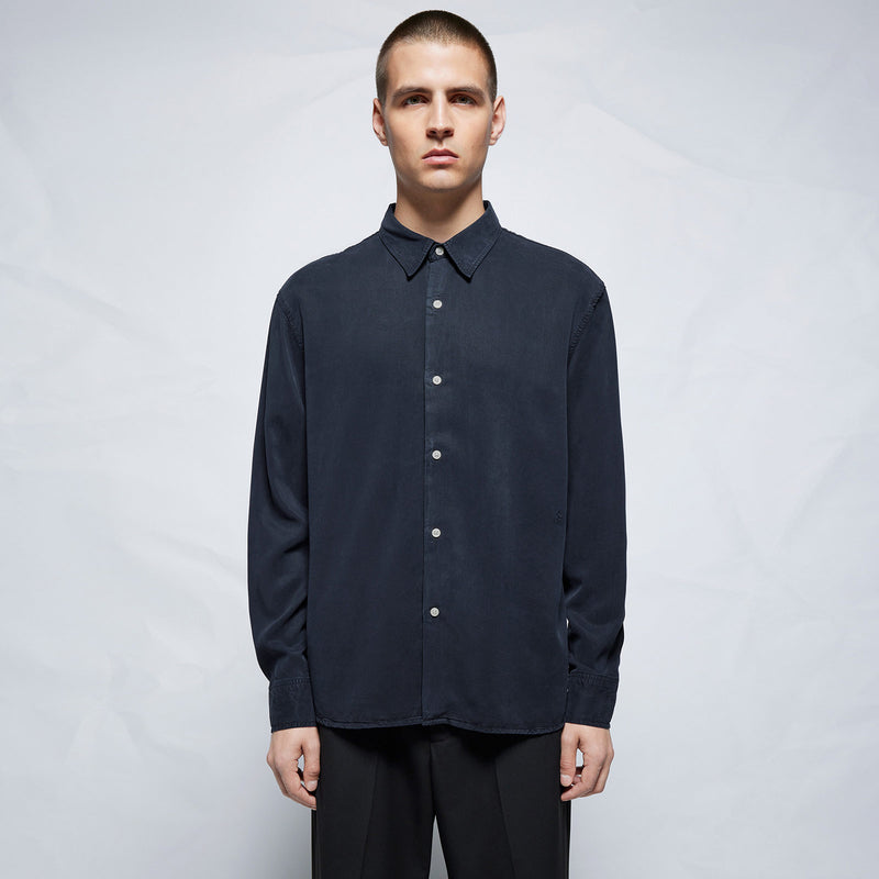 Ossian Tencel Shirt dark navy