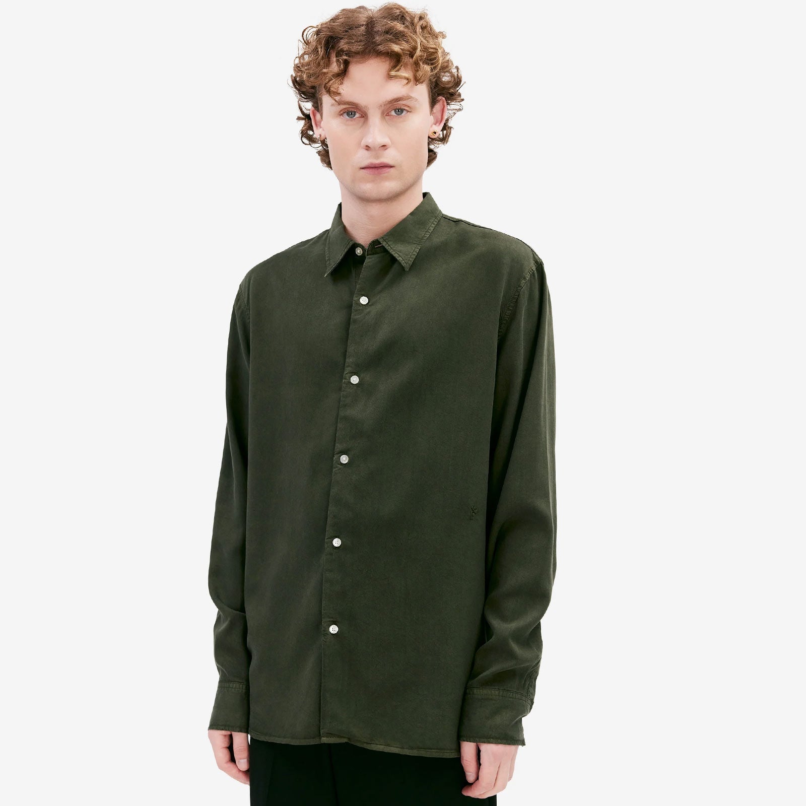 Ossian Tencel Shirt shelter green Elvine