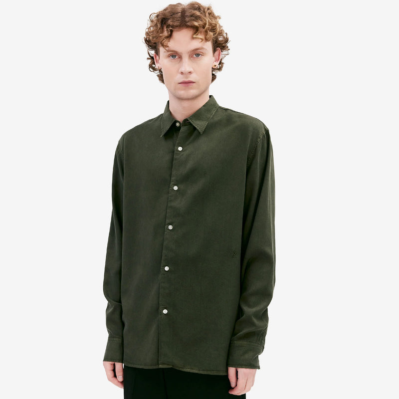 Ossian Tencel Shirt shelter green Elvine
