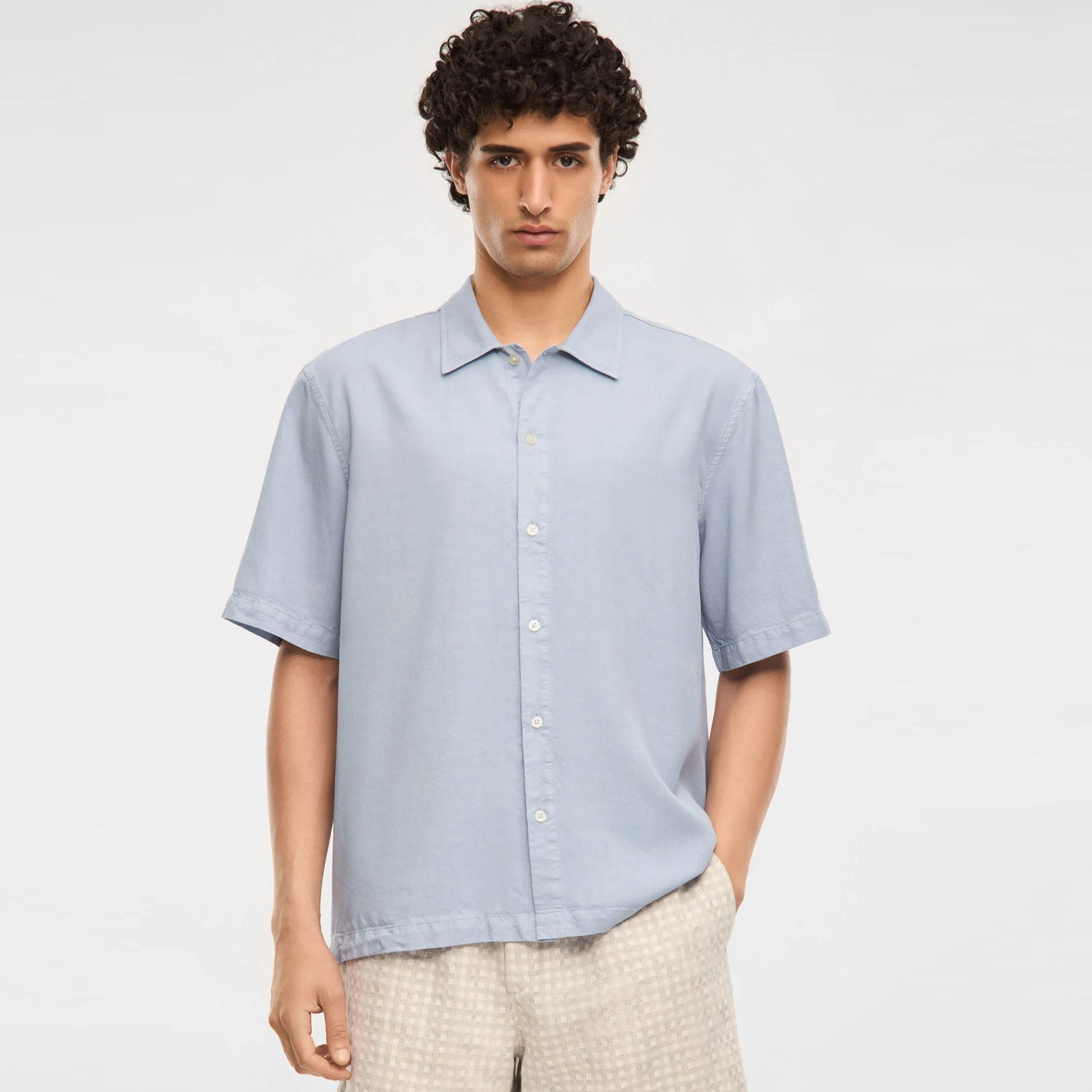 Rhys S/S Shirt light blue Elvine