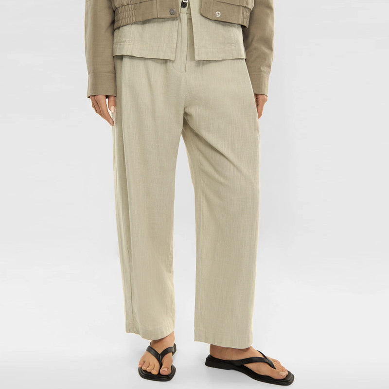 Sandi Textured Weave Pants stone green Elvine