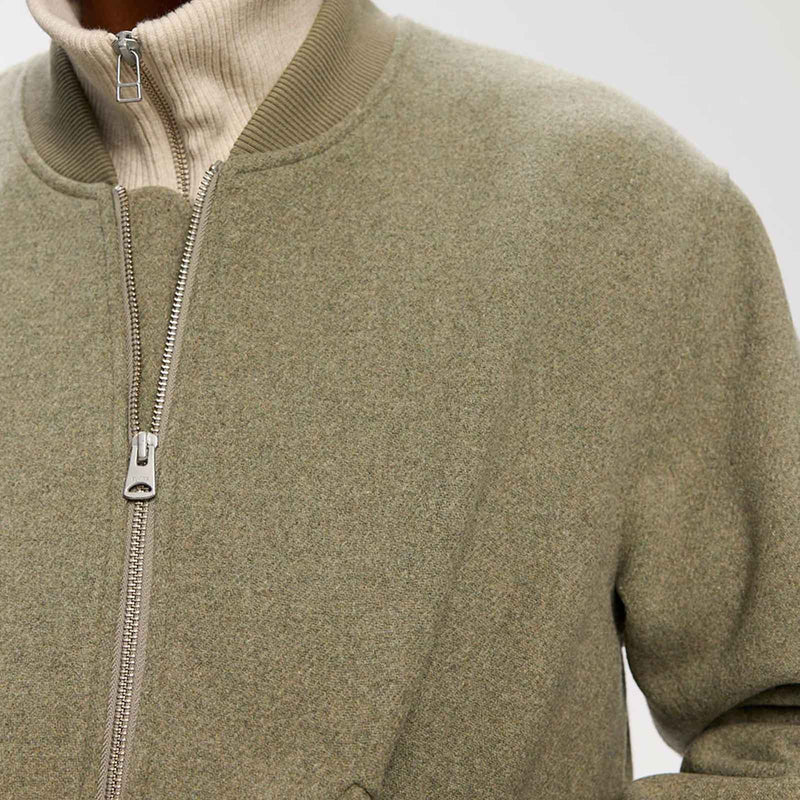Ylve Wool Jacket green melange