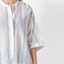 Mary Shirt white/surf blue Klitmøller Collective