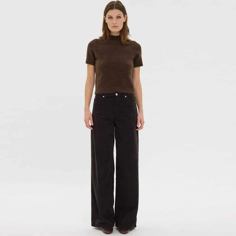 AbbyFV Long 393 dark coffee corduroy Five Units