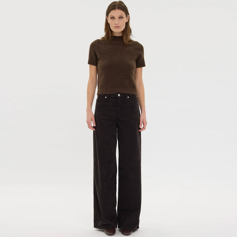 AbbyFV Regular 393 dark coffee corduroy Five Units