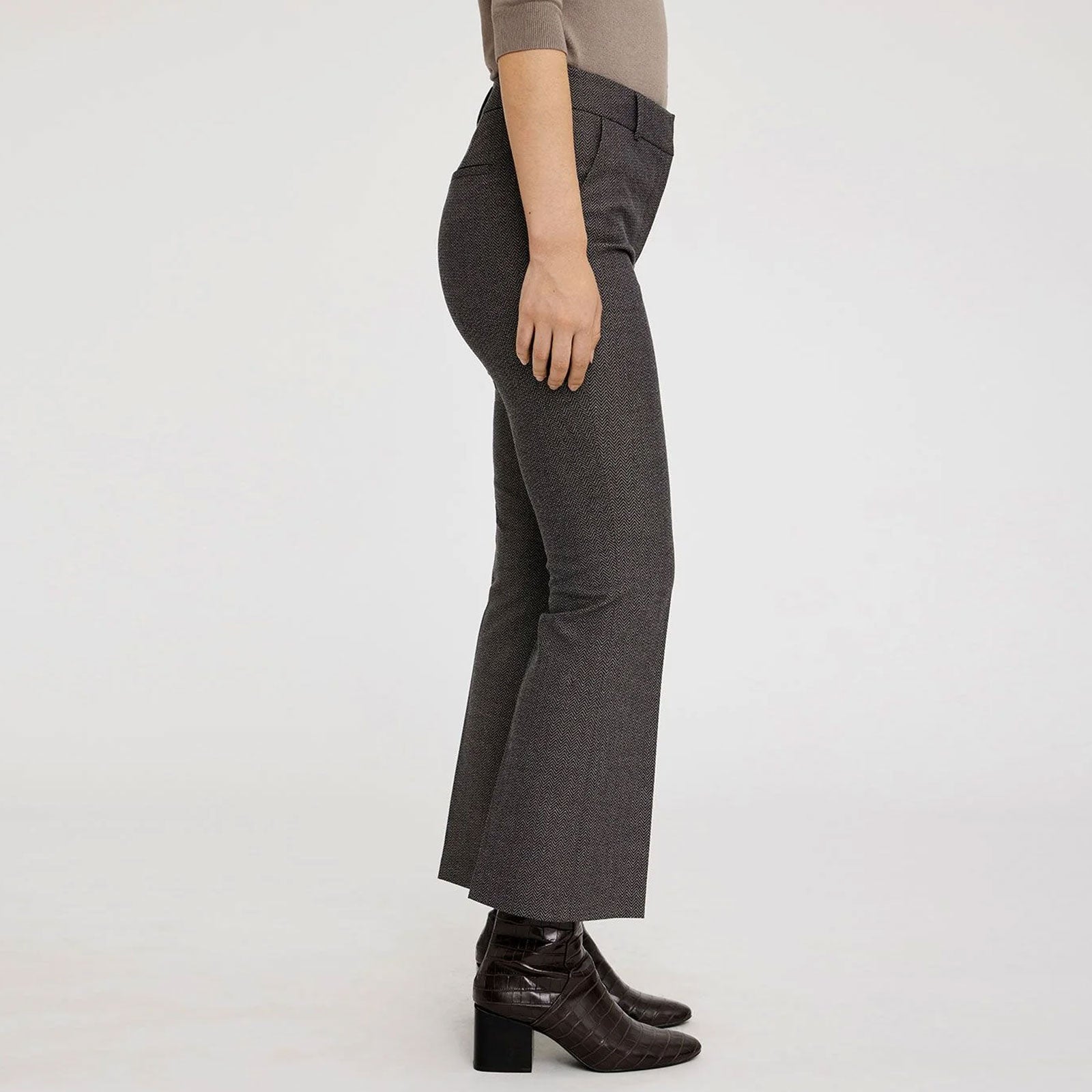 ClaraFV Ankle 023 Trousers sepia herringbone