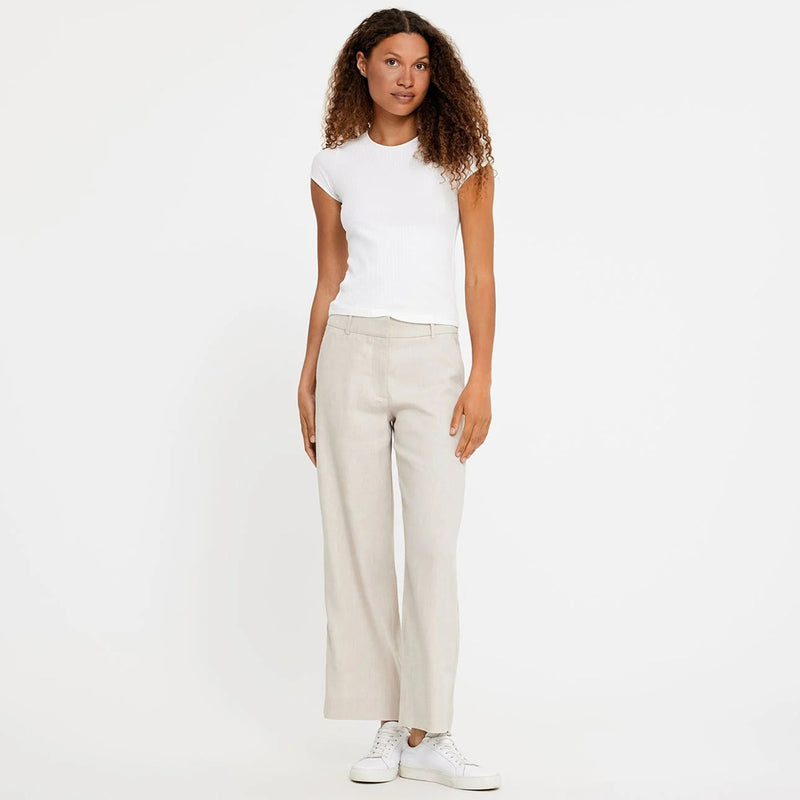 DenaFV 769 Ankle Pants sand linen