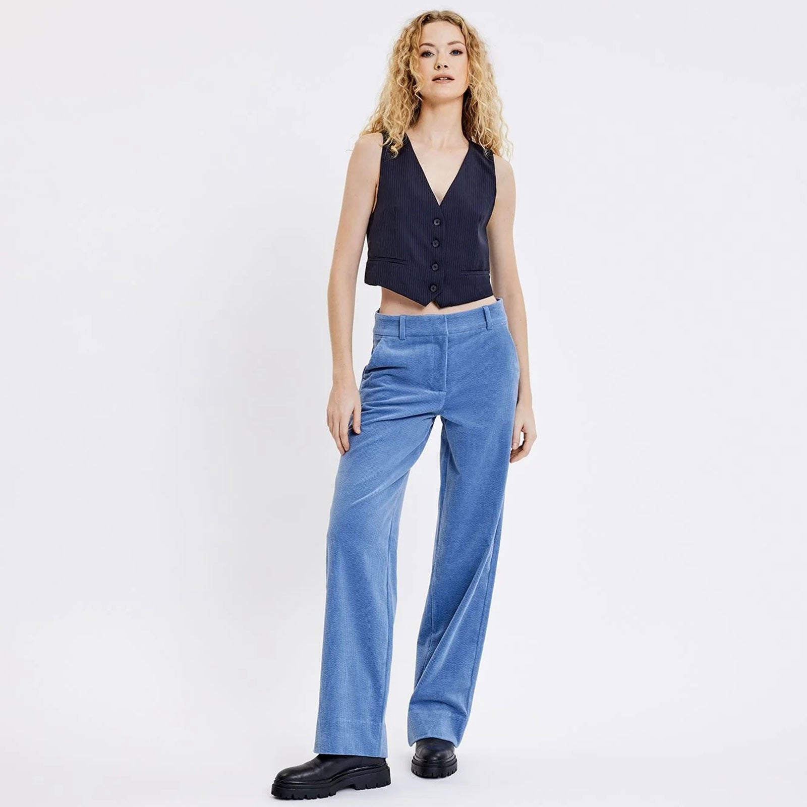 DenaFV 837 Pants frost blue corduroy