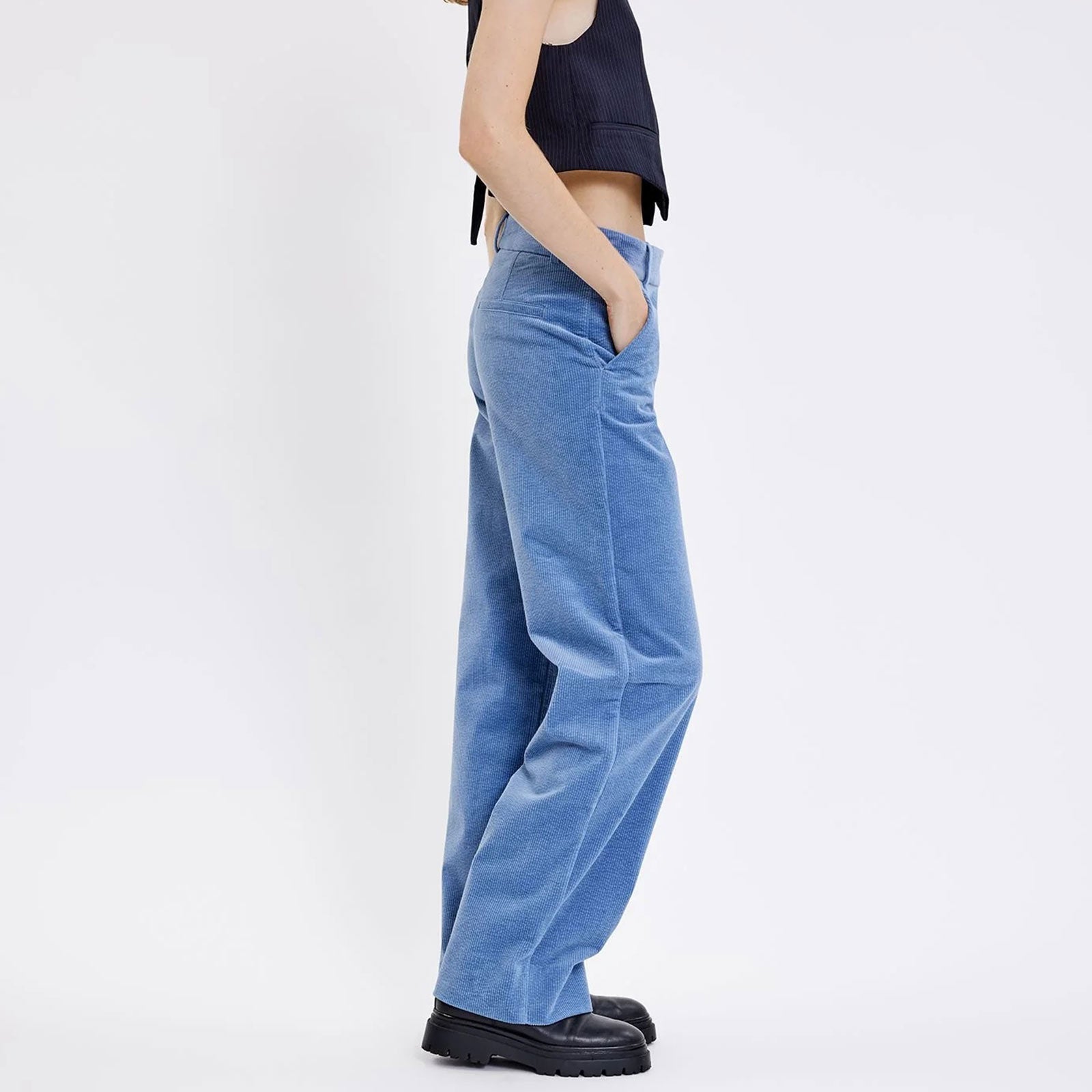 DenaFV 837 Pants frost blue corduroy