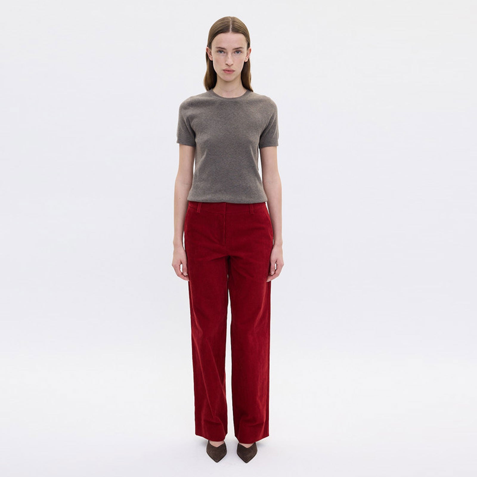 DenaFV Corduroy Regular 121 cranberry