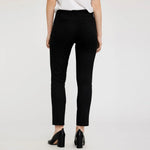 Kylie Crop Trousers 553 charcoal pinstripe