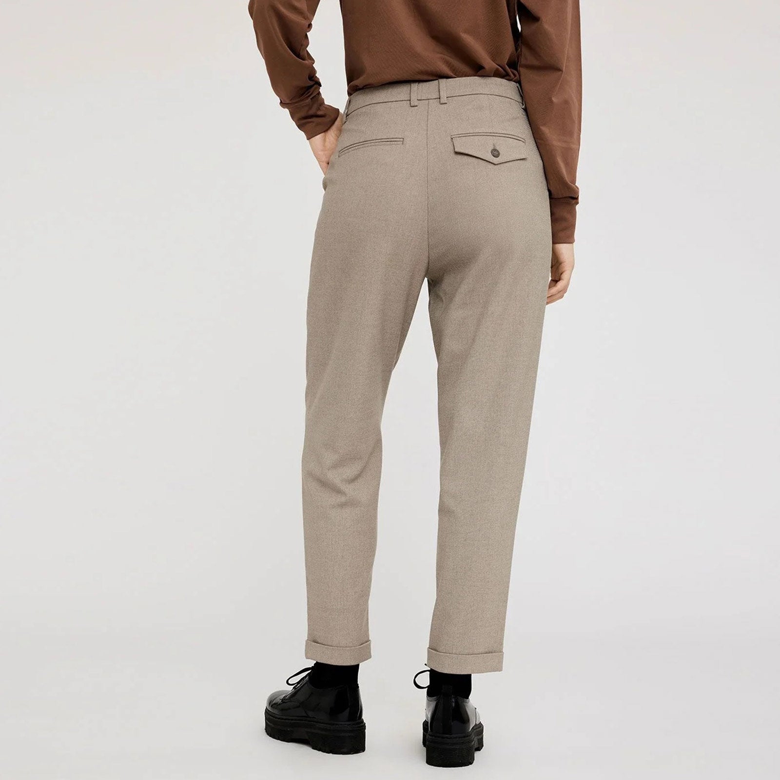 MalouFV 438 Trousers dark sand melange